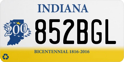 IN license plate 852BGL
