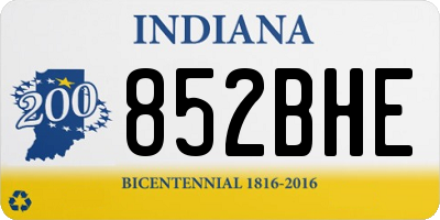 IN license plate 852BHE