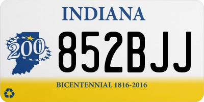 IN license plate 852BJJ