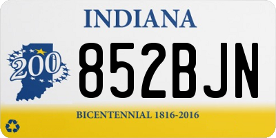 IN license plate 852BJN