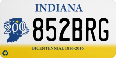 IN license plate 852BRG