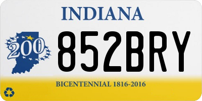 IN license plate 852BRY