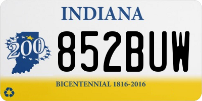 IN license plate 852BUW
