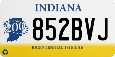 IN license plate 852BVJ