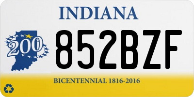 IN license plate 852BZF