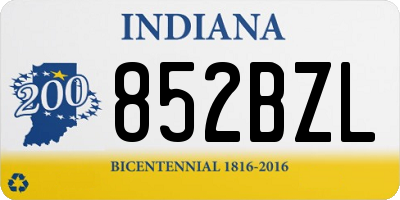 IN license plate 852BZL