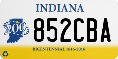 IN license plate 852CBA