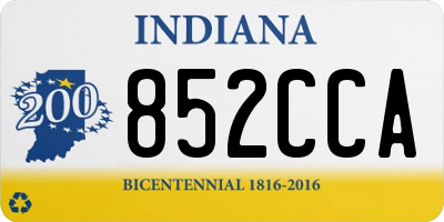 IN license plate 852CCA