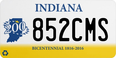 IN license plate 852CMS
