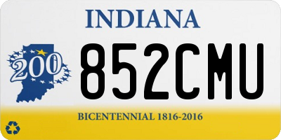 IN license plate 852CMU
