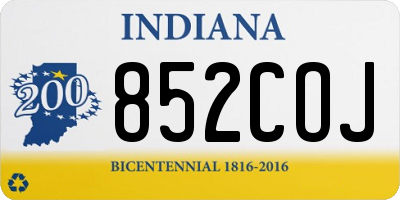 IN license plate 852COJ
