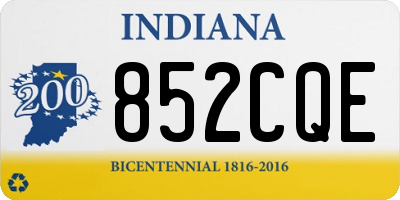 IN license plate 852CQE