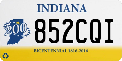 IN license plate 852CQI