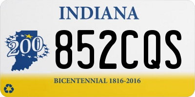 IN license plate 852CQS