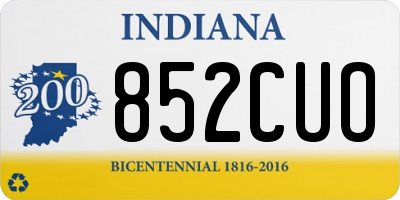 IN license plate 852CUO