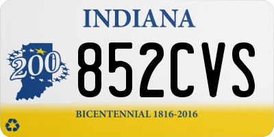 IN license plate 852CVS