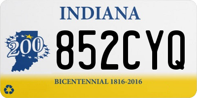 IN license plate 852CYQ