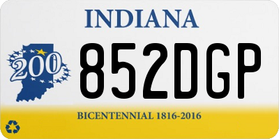 IN license plate 852DGP