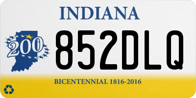 IN license plate 852DLQ