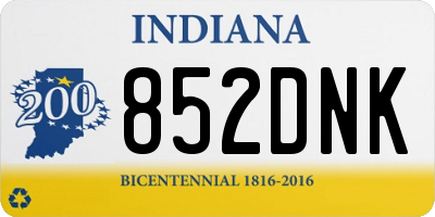 IN license plate 852DNK