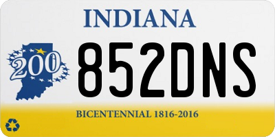 IN license plate 852DNS