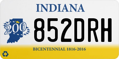 IN license plate 852DRH