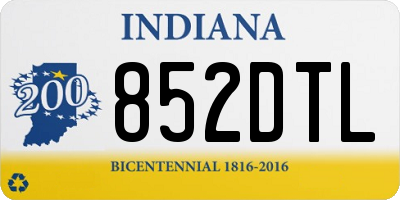 IN license plate 852DTL
