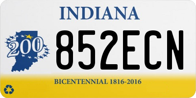 IN license plate 852ECN
