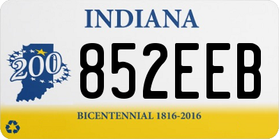 IN license plate 852EEB