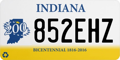 IN license plate 852EHZ