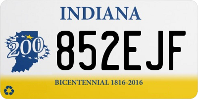IN license plate 852EJF