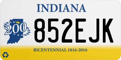 IN license plate 852EJK