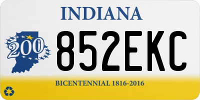 IN license plate 852EKC