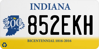 IN license plate 852EKH