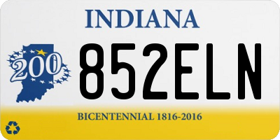 IN license plate 852ELN