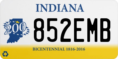 IN license plate 852EMB