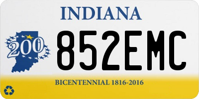 IN license plate 852EMC