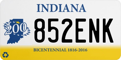 IN license plate 852ENK