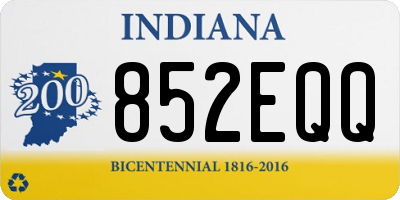 IN license plate 852EQQ