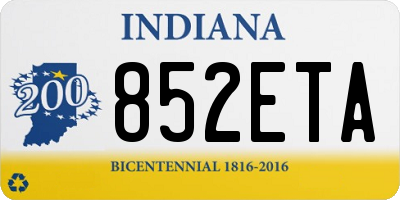 IN license plate 852ETA