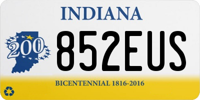 IN license plate 852EUS