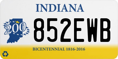 IN license plate 852EWB