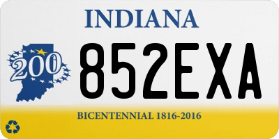 IN license plate 852EXA