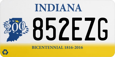 IN license plate 852EZG