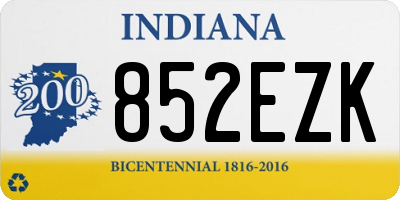 IN license plate 852EZK
