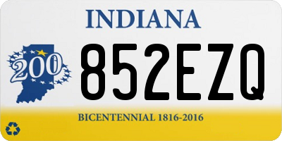 IN license plate 852EZQ