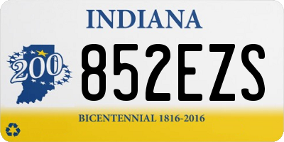 IN license plate 852EZS