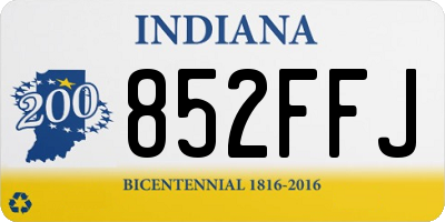 IN license plate 852FFJ