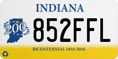 IN license plate 852FFL