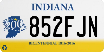 IN license plate 852FJN